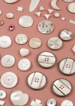Fashion Buttons. A collection of approximately 620 fashion buttons, mostly early 20th century