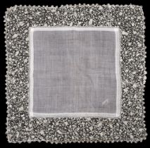 Lace Handkerchiefs. A collection, including Point de Neige and Brabant, 19th century
