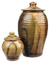 Bowen (Clive, 1943 -). A tall lidded earthenware storage jar