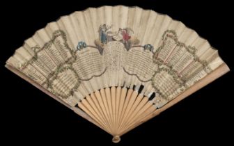 Oracle Fan. A fortune-telling fan, circa 1800