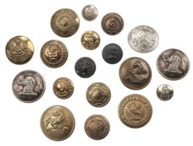 Livery Buttons. A mixed collection of livery buttons, 19th century and later