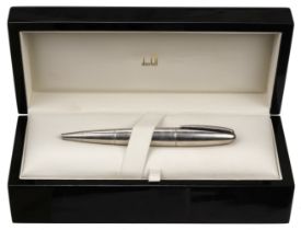 Luxury Pens. An Alfred Dunhill silver 'Torpedo' ballpoint pen