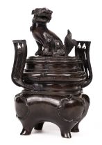 Koro. Japanese bronze koro (incense burner), Meiji Period