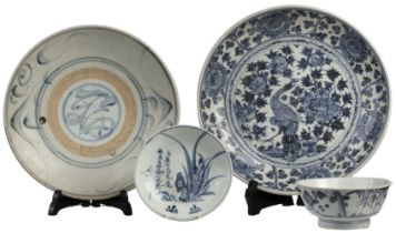 Canton Ware. A Chinese porcelain dish, 19th century