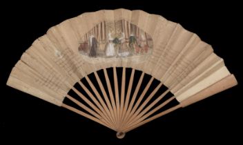 Theatre Fan. La Reconnaissance de Figaro, circa 1780s