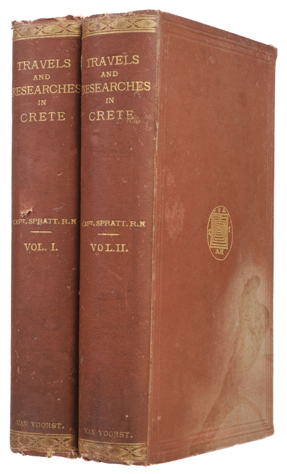 Spratt (Thomas). Travels and Researches in Crete, 2 volumes, 1st edition, presentation copy, 1865