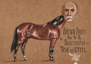 Caricatures. Foreign Policy, Bay H.A. by Successful - True As Steel, by Nap, circa 1890