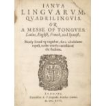 Bathe (William). Ianua Linguarum, Quadrilinguis. Or a Messe of Tongues..., 1617