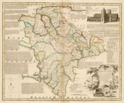 Devon. Bowen (Emanuel). An Accurate Map of Devonshire Divided into its Hundreds, circa 1762