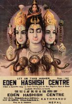 Eden Hashish Centre. A pair of advertising posters, Nepal, circa 1973