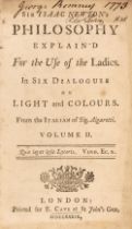 Algarotti (Francesco). Isaac Newton's Philosophy explain'd for the use of Ladies, 1739