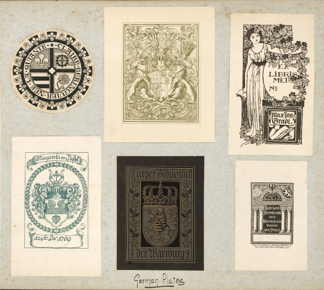 Bookplates. An album of bookplates, late 19th/early 20th century