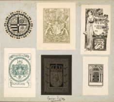 Bookplates. An album of bookplates, late 19th/early 20th century