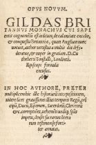 Gildas (6th century). Opus novum. Gildas Britannus monachus, 1525