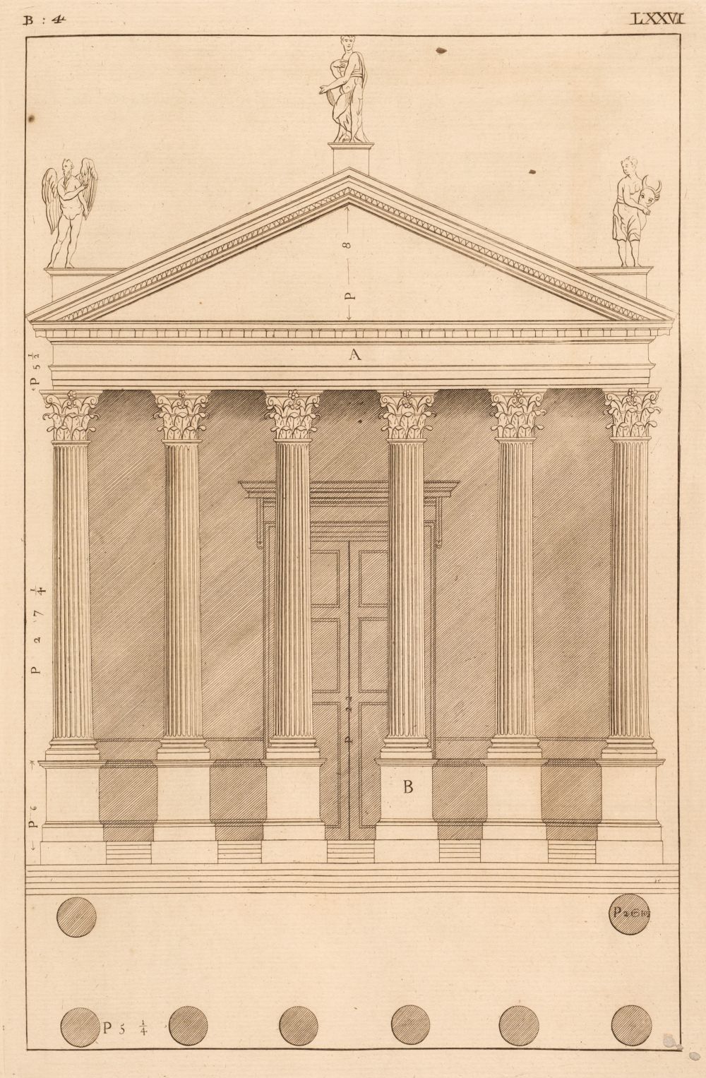 Palladio (Andrea). The Four Books of Architecture, 2nd edition, 1755