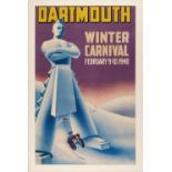 Dartmouth Winter Carnival. 1940, colour lithograph poster