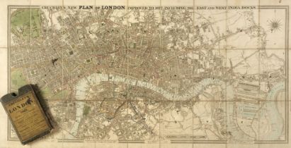 London. Cruchley (G. F.). Cruchley's New Plan of London Improved to 1827...,