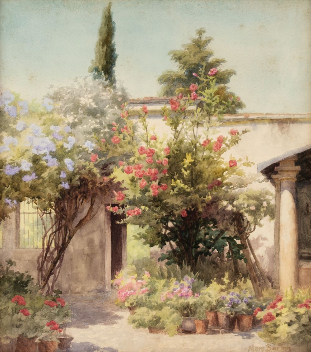 Barton (Mary Georgina, 1861-1949). A Patio at Cuautla, circa 1909,