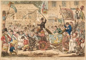 Gillray (James). Middlesex Election, London: H. Humphreys, August 7th, 1804