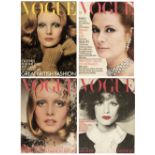 VogueA. A collection of approximately 185 UK issues of Vogue magazine, 1970s/1980s