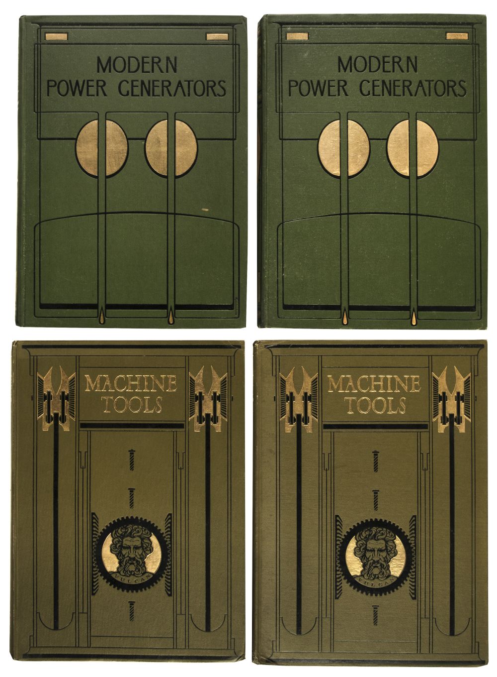 Talwin Morris Bindings. Modern Power Generators, Steam Electric..., 1908..., and others