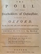 Blackall (Thomas). The Poll of the Freeholders taken at Oxfordshire, 1754