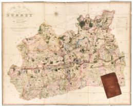 Surrey. Bryant (Andrew), Map of the County of Surrey from actual survey..., June 1st 1823