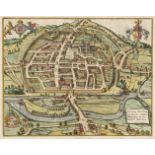 Exeter. Braun (Georg & Hogenberg Franz), Civitas Exoniae (vulgo Excester)..., circa 1617