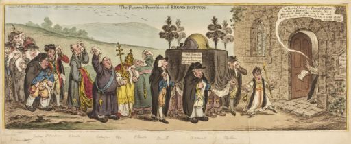 Gillray (James). The Funeral Procession of Broad Bottom, H. Humphrey, April 6th, 1807