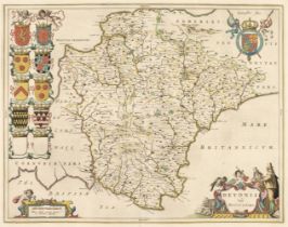 Devon. Blaeu (Johannes), Devonia vulgo Devon-Shire, 1645 or later