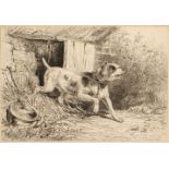 Bodmer (Karl, 1809-1893). Watchdog from Eaux Fortes Animaux & Paysages, 1860