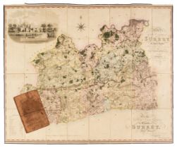 Surrey. Greenwood (C & J), A Map of the County of Surrey from an actual survey..., 1823
