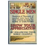 World War One Recruitment Posters. Single Men Show Your Appreciation