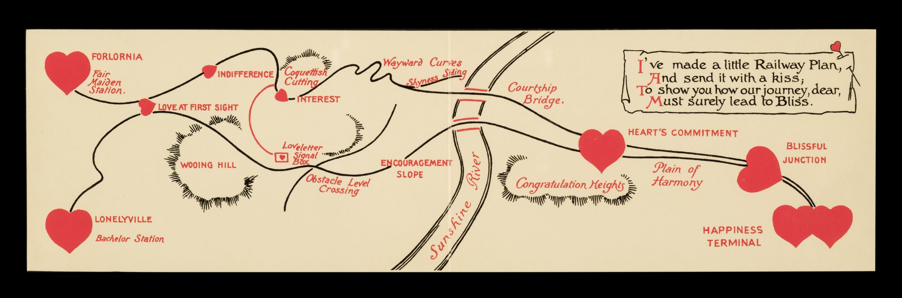 Cartographic Ephemera. Maps, Valentines and Postcards, early 20th century