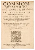 Smith (Thomas). The Commonwealth of England, and the maner of Governement..., 1612