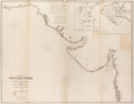 Sea Charts. 11 large blue-backed charts, James Imray & Sons, 19th - 20th century