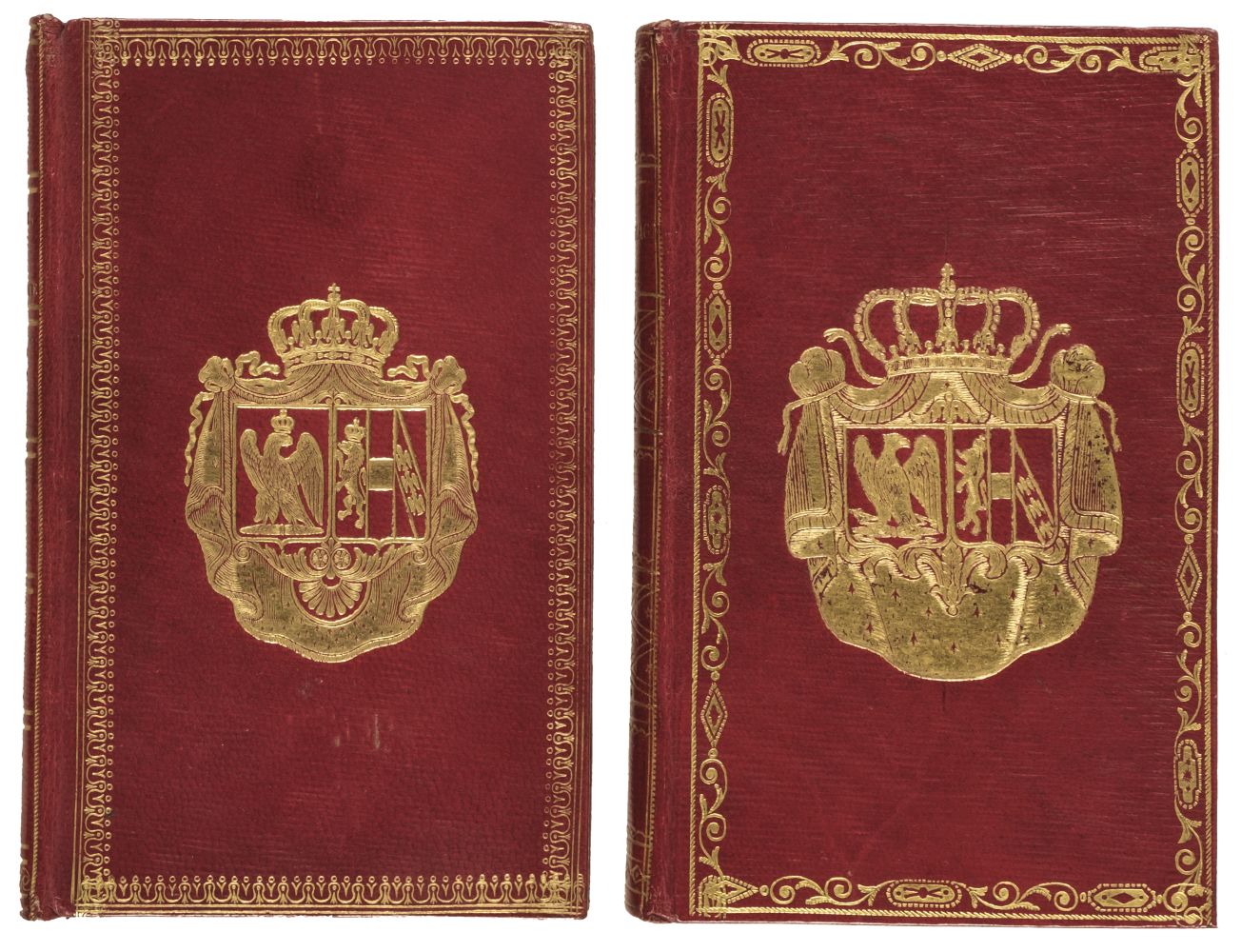 Bindings for Empress Marie Louise. Charles Millevoye, Charlemagne, 2 volumes, 1812 & 1814
