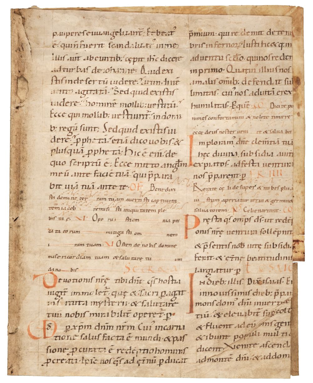 Manuscript Leaf. Messine Neumes, 11th century - Image 2 of 3