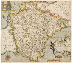 Devon. Saxton (Christopher & Kip Wlliam). Devoniae Comitatus..., circa 1637
