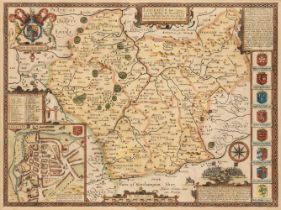 Leicestershire. Speed (John), Leicester both countye and Citie described..., circa 1627