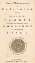 Warner, Richard. Plantae Woodfordienses. A Catalogue of the More Perfect Plants