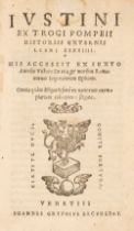 Justinus (Marcus Junianus). Justini ex Trogi Pompeii Historiis... , 1559, Venice: Joannes Gryphius