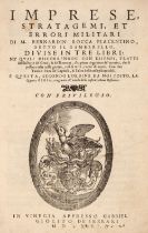 Rocca (Bernardino). Imprese, Stratagemi, et Errori Militari..., Venice, 1566