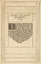 Henry VIII Acts of Parliament. Anno Quarto Henrici VIII...., circa 1556-60