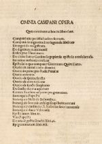 Campanus (Johannes Antonius).Omnia Campani Opera, 1502