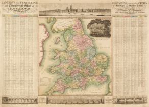 Langley (Edward & Belch William). Langley's new travelling and commercial map of England..., 1817