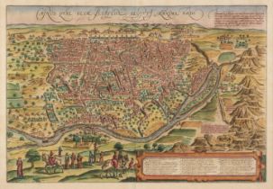 Cairo. Braun (Georg & Hogenberg Frans), Cairus, quae olim Babylon; Aegypti Maxima Urbs, circa 1572
