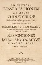 Torti (Francesco). Ad criticam dissertationem du abusu chinae, 1715