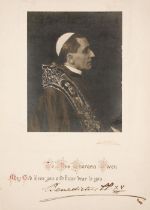 Pope Benedict XV (1854-1922). Photograph Signed, ‘Benedictus PP XV’, c. 1915