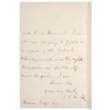 Mill (John Stuart, 1806-1873). Autograph Letter Signed, 'J. S. Mill', 23 April 1868